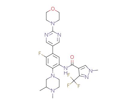 N-[4-fluoro-5-(2-morpholin-4-ylpyrimidin-5-yl)-2-[rac-(3R)-3,4-dimethylpiperazin-1-yl]phenyl]-1-methyl-3-(trifluoromethyl)pyrazole-4-carboxamide