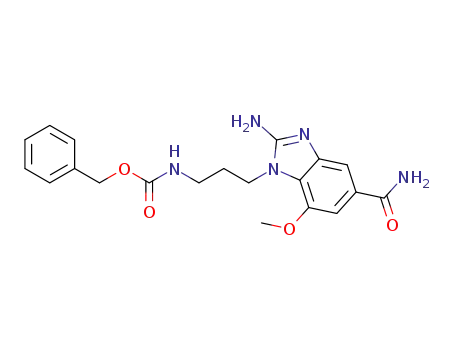 benzyl (3-(2-amino-5-carbamoyl-7-methoxy-1H-benzo(d)imidazol-1-yl)propyl)carbamate