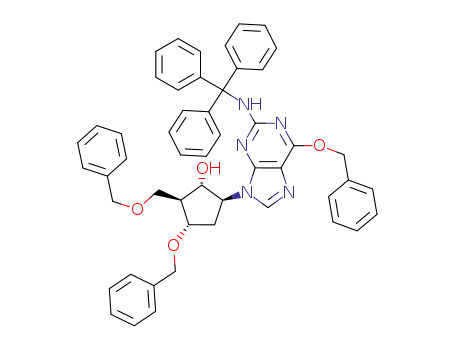 (1S,2S,3S,5S)-3-(benzyloxy)-5-[6-(benzyloxy)-2-[(triphenylmethyl)amino]-9H-purin-9-yl]-2-[(benzyloxy)methyl]cyclopentan-1-ol