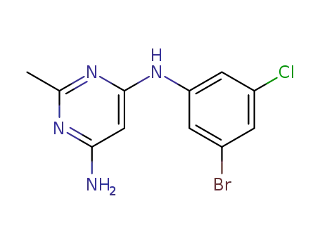 N4-(3-bromo-5-chlorophenyl)-2-methylpyrimidine-4,6-diamine