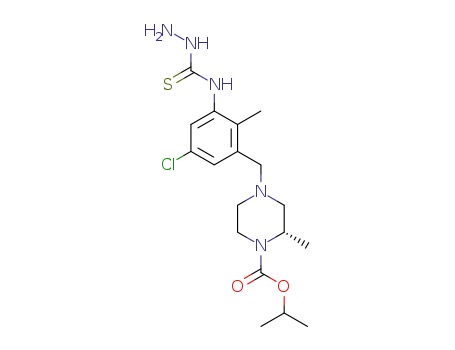 isopropyl (2S)-4-[[3-(aminocarbamothioylamino)-5-chloro-2-methylphenyl] methyl]-2-methylpiperazine-1-carboxylate