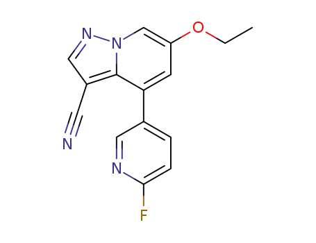 6-ethoxy-4-(6-fluoropyridin-3-yl)pyrazolo[1,5-a]pyridine-3-carbonitrile