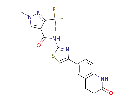 1-methyl-N-(4-(2-oxo-1,2,3,4-tetrahydroquinolin-6-yl)thiazol-2-yl)-3-(trifluoromethyl)-1H-pyrazole-4-carboxamide