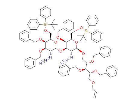 5-O-allyl-1-O-(3-O-[2-azido-3,4-di-O-benzyl-6-O-(tert-butyldiphenylsilyl)-2-deoxy-α-D-galactopyranosyl]-2-azido-4-O-benzyl-6-O-(tert-butyldiphenylsilyl)-2-deoxy-β-D-galactopyranosyl)-2,3,4-tri-O-benzyl-D-ribitol
