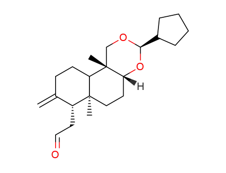 2-((3R,4aR,6aS,7R,10bR)-3-cyclopentyl-6a,10b-dimethyl-8-methylidenedecahydro-1H-naphtho[2,1-d][1,3]dioxin-7-yl)acetaldehyde
