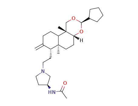 N-((3 S)-1-(2-((3R,4aR,6aS,7R,10bR)-3-cyclopentyl-6a,10b-dimethyl-8-methylenedecahydro-1H-naphtho[2,1-d][1,3]dioxain-7-yl)ethyl)pyrrolidin-3-yl)acetamide