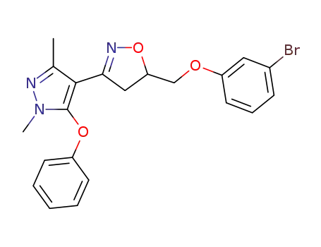 5-[(3-bromophenoxy)methyl]-3-(1,3-dimethyl-5-phenoxy-1H-pyrazol-4-yl)-4,5-dihydroisoxazole