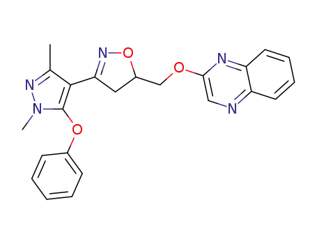 3-(1,3-dimethyl-5-phenoxy-1H-pyrazol-4-yl)-5-[(quinoxalin-2-yloxy)methyl]-4,5-dihydroisoxazole