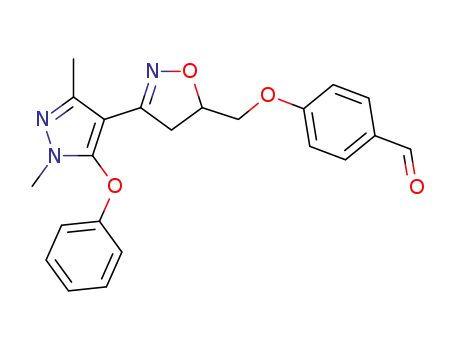 4-{[3-(1,3-dimethyl-5-phenoxy-1H-pyrazol-4-yl)-4,5-dihydroisoxazol-5-yl]methoxy}benzaldehyde
