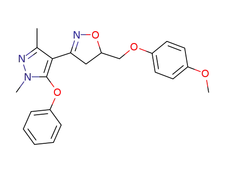 3-(1,3-dimethyl-5-phenoxy-1H-pyrazol-4-yl)-5-[(4-methoxyphenoxy)methyl]-4,5-dihydroisoxazole