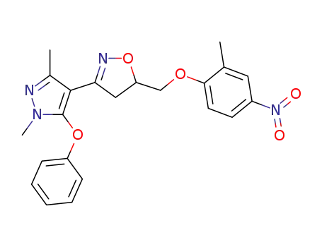 3-(1,3-dimethyl-5-phenoxy-1H-pyrazol-4-yl)-5-[(2-methyl-4-nitrophenoxy)methyl]-4,5-dihydroisoxazole