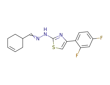 2-(2-(cyclohex-3-enylmethylene)hydrazinyl)-4-(2,4-difluorophenyl)thiazole