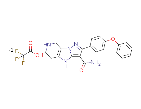 2-(4-phenoxyphenyl)-5,6,7,8-tetrahydro-4H-pyrazolo[5',1':2,3]imidazo[4,5-c]pyridine-3-carboxamide trifluoroacetate