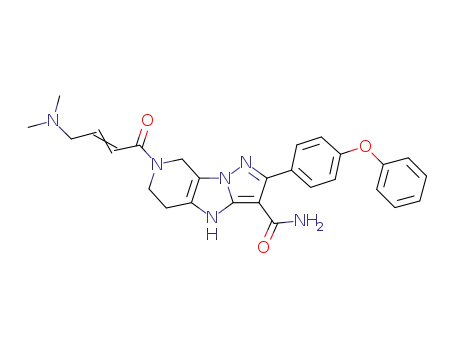 7-(4-(dimethylamino)but-2-enoyl)-2-(4-phenoxyphenyl)-5,6,7,8-tetrahydro-4H-pyrazolo[5',1':2,3]imidazo[4,5-c]pyridine-3-carboxamide