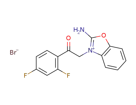 2-amino-3-(2-(2,4-difluorophenyl)-2-oxoethyl)benzo[d]oxazol-3-ium bromide