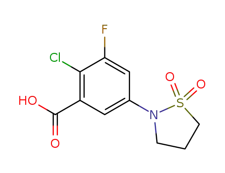 2-chloro-5-(1,1-dioxo-1,2-thiazolidin-2-yl)-3-fluorobenzoic acid