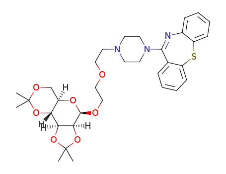 2-[2-(4-dibenzo[b,f][1,4]thiazepin-11-yl-1-piperazinyl)ethoxy]ethanol-(2,3:4,6-di-O-isopropylidene-β-D-mannopyranose)