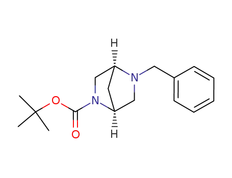 Molecular Structure of 132666-68-3 ((1S,4S)-tert-butyl 5-benzyl-2,5-diazabicyclo[2.2.1]heptane-2-carboxylate)