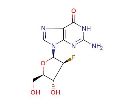 Molecular Structure of 103884-98-6 (9-(2-Deoxy-2-fluoroarabinofuranosyl)guanine)