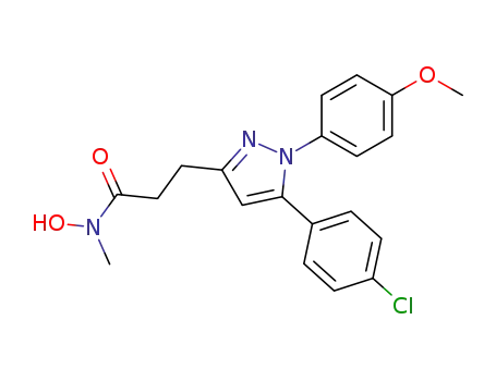 3-[5-(4-chlorophenyl)-1-(4-methoxyphenyl)pyrazol-3-yl]-N-hydroxy-N-methylpropanamide