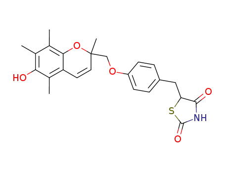 (+/-)-5-<4-(6-hydroxy-2,5,7,8-tetramethyl-2H-chromen-2-ylmethoxy)benzyl>thiazolidine-2,4-dione