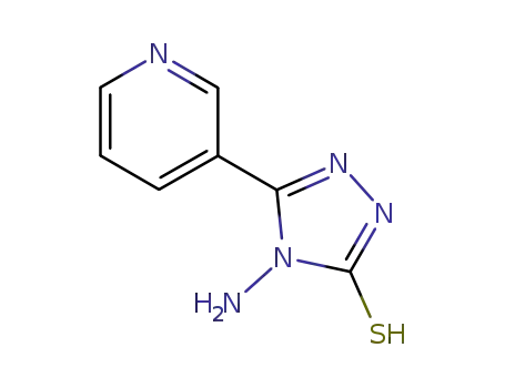 Molecular Structure of 78027-00-6 (4-AMINO-5-PYRIDIN-3-YL-4H-[1,2,4]TRIAZOLE-3-THIOL)