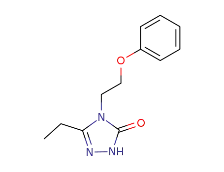 Molecular Structure of 95885-13-5 (5-Ethyl-2,4-dihydro-4-(2-phenoxyethyl)-3H-1,2,4-triazol-3-one)