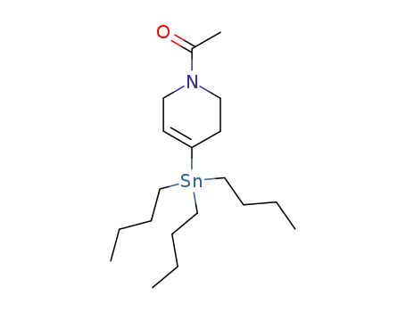 Molecular Structure of 130579-43-0 (Pyridine, 1-acetyl-1,2,3,6-tetrahydro-4-(tributylstannyl)-)