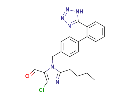 2-n-Butyl-4-chloro-1-[(2'-(1H-tetrazol-5-yl)biphenyl-4-yl)methyl]-imidazole-5-carboxaldehyde