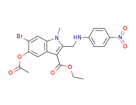 5-Acetoxy-6-bromo-1-methyl-2-[(4-nitro-phenylamino)-methyl]-1H-indole-3-carboxylic acid ethyl ester