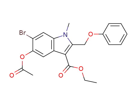 5-Acetoxy-6-bromo-1-methyl-2-phenoxymethyl-1H-indole-3-carboxylic acid ethyl ester