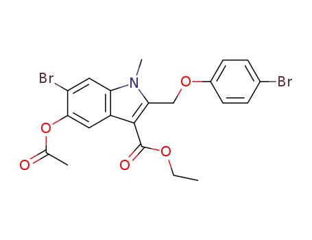 5-Acetoxy-6-bromo-2-(4-bromo-phenoxymethyl)-1-methyl-1H-indole-3-carboxylic acid ethyl ester