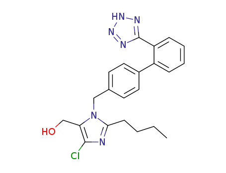 2-n-butyl-4-chloro-5-hydroxymethyl-1-[(2'-(1H-tetrazol-5-yl)biphenyl-4-yl)methyl]imidazole
