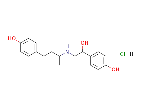 Benzenemethanol, 4-hydroxy-alpha-(((3-(4-hydroxyphenyl)-1-methylpropyl)amino)methyl)-, hydrochloride