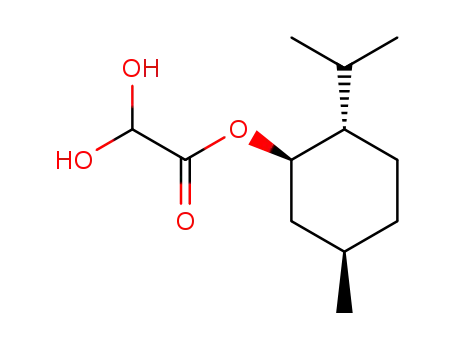 Molecular Structure of 111969-64-3 ((1R,2S,5R)-5-Methyl-2-(1-methylethyl)cyclohexyl dihydroxy-acetate)