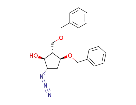 Molecular Structure of 110567-23-2 ((1S,2S,3S,5S)-5-Azido-3-(phenylMethoxy)-2-[(phenylMethoxy)Methyl]cyclopentanol)