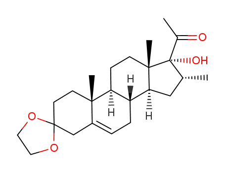 3,3-ethylenedioxy-17α-hydroxy-16α-methylpregn-5-en-20-one
