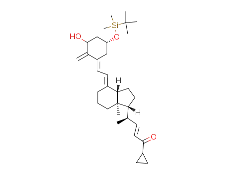 (E)-(R)-4-{(1R,3aS,7aR)-4-[2-[(R)-5-(tert-Butyl-dimethyl-silanyloxy)-3-hydroxy-2-methylene-cyclohex-(E)-ylidene]-eth-(E)-ylidene]-7a-methyl-octahydro-inden-1-yl}-1-cyclopropyl-pent-2-en-1-one