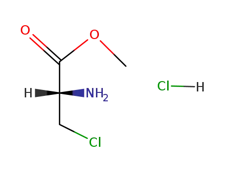 Molecular Structure of 112346-82-4 (3-CHLORO-D-ALANINE METHYL ESTER,HYDROCHLORIDE)