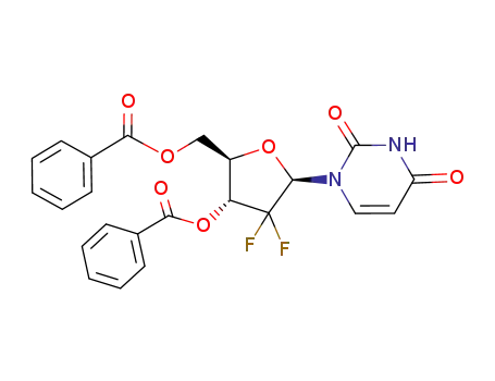 Molecular Structure of 143157-27-1 (2',2'-Difluoro-2'-deoxyuridine 3',5'-Dibenzoate)