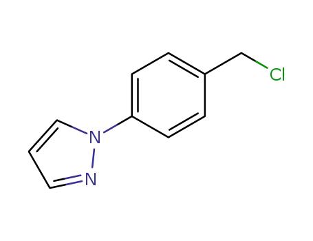 Molecular Structure of 143426-52-2 (1-[4-(CHLOROMETHYL)PHENYL]-1H-PYRAZOLE HYDROCHLORIDE)