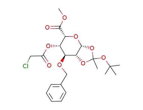 methyl 3-O-benzyl-4-O-monochloroacetyl-β-L-idopyranuronate 1,2-(tert-butyl orthoacetate)