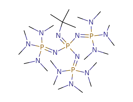 Molecular Structure of 111324-04-0 (1-TERT-BUTYL-4,4,4-TRIS(DIMETHYLAMINO)-2,2-BIS[TRIS(DIMETHYLAMINO)-PHOSPHORANYLIDE-NAMINO]-2LAMBDA5,4LAMBDA5-CATENADI(PHOSPHAZENE))
