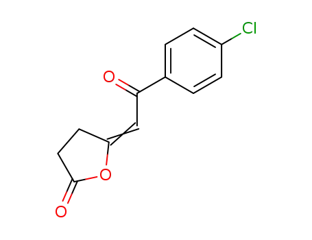 Molecular Structure of 142791-63-7 (2(3H)-Furanone, 5-[2-(4-chlorophenyl)-2-oxoethylidene]dihydro-)