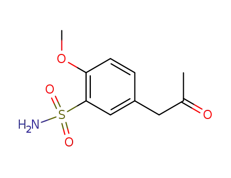 Molecular Structure of 116091-63-5 (5-Acetonyl-2-methoxybenzene sulfonamide)