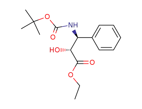 Molecular Structure of 143527-75-7 (N-(T-BOC)-3-PHENYL ISOSERINE ETHYL ESTER)