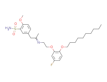 5-{2-[(E)-2-(2-Decyloxy-5-fluoro-phenoxy)-ethylimino]-propyl}-2-methoxy-benzenesulfonamide