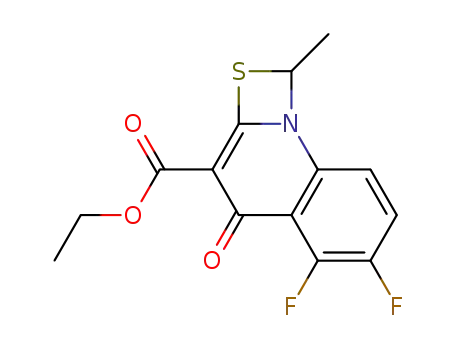 ethyl 5,6-difluoro-1-methyl-4-oxo-4H-<1,3>thiazeto<3,2-a>quinoline carboxylate
