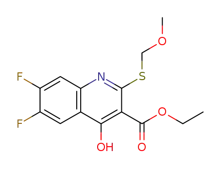 ethyl 6,7-difluoro-4-hydroxy-2-<(methoxymethyl)thio>-quinoline-3-carboxylate