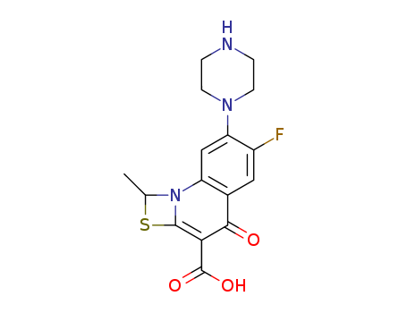 6-FLUORO-1-METHYL-4-OXO-7-(1-PIPERAZINYL)-4H-[1,3]THIAZETO[3,2-A]QUINOLINE-3-CARBOXYLIC ACID